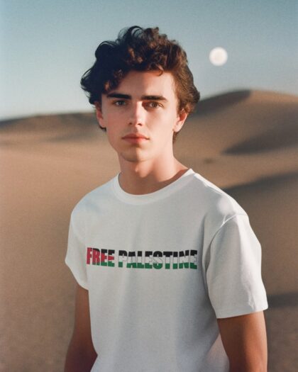 Free Palestine Text T Shirt Boy